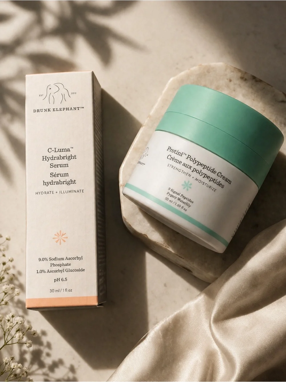 Drunk Elephant Duo — C-Luma Serum + Protini Cream